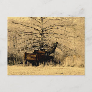 Abandoned Dump Truck Postcard