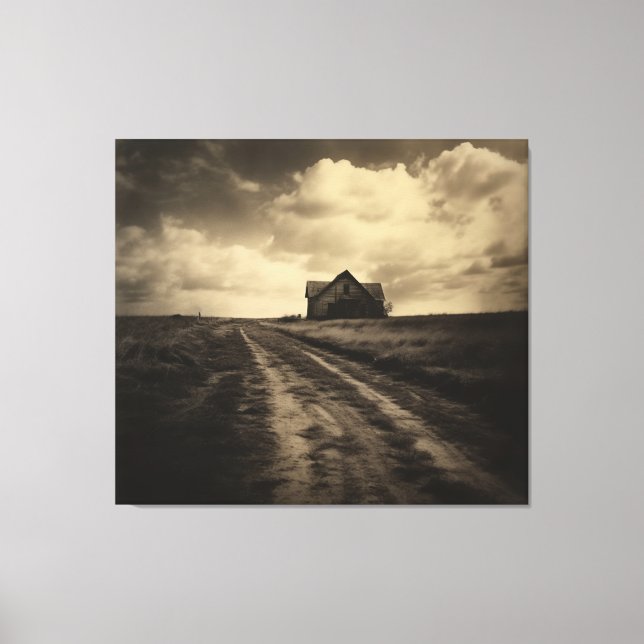 Abandoned Echoes Rustic Vintage Subdued Effect Canvas Print (Front)