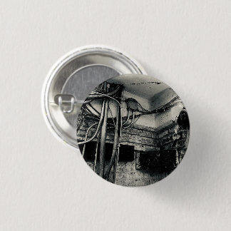 Abandoned Factory Cracked Plaster Ceiling Pinback 3 Cm Round Badge