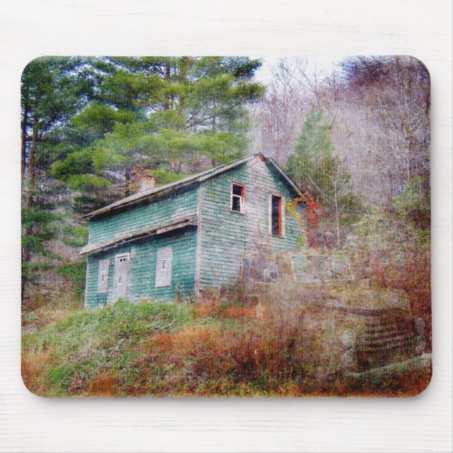 Abandoned House and Truck Digital Art Mouse Pad (Front)