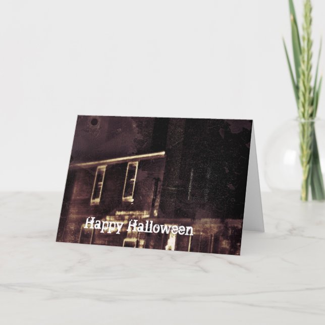 Abandoned House Halloween Card (Front)