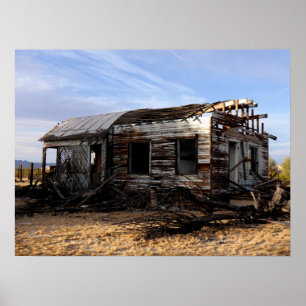 Abandoned House In Kelso California Poster