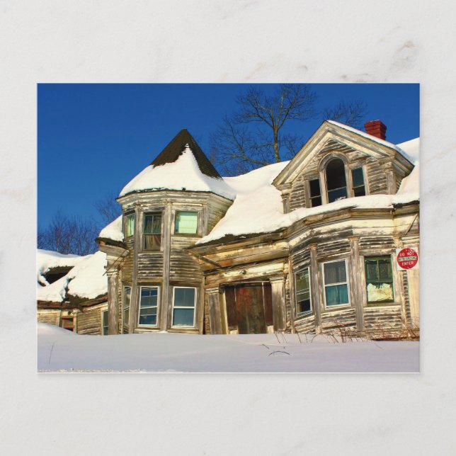 Abandoned House in Searsport, Maine Postcard (Front)