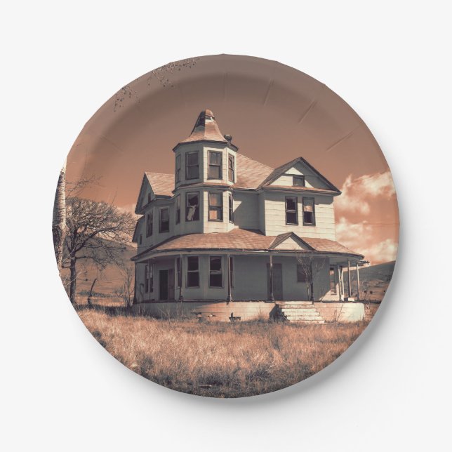 Abandoned House Paper Plate (Front)