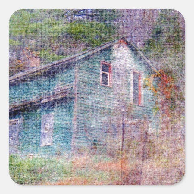 Abandoned House Square Sticker (Front)