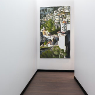 Abandoned Houses Of Kayakoy Abstract Art Canvas Print