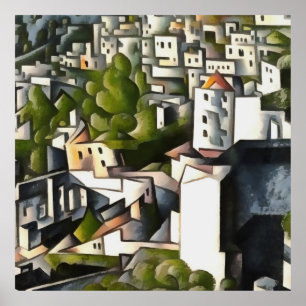 Abandoned Houses Of Kayakoy Abstract Art Poster