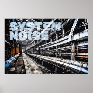 Abandoned Industrial Factory Urbex Grunge Art Poster