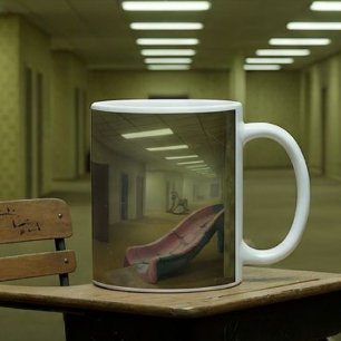 Abandoned Liminal Playground   Eerie Backroom Coffee Mug