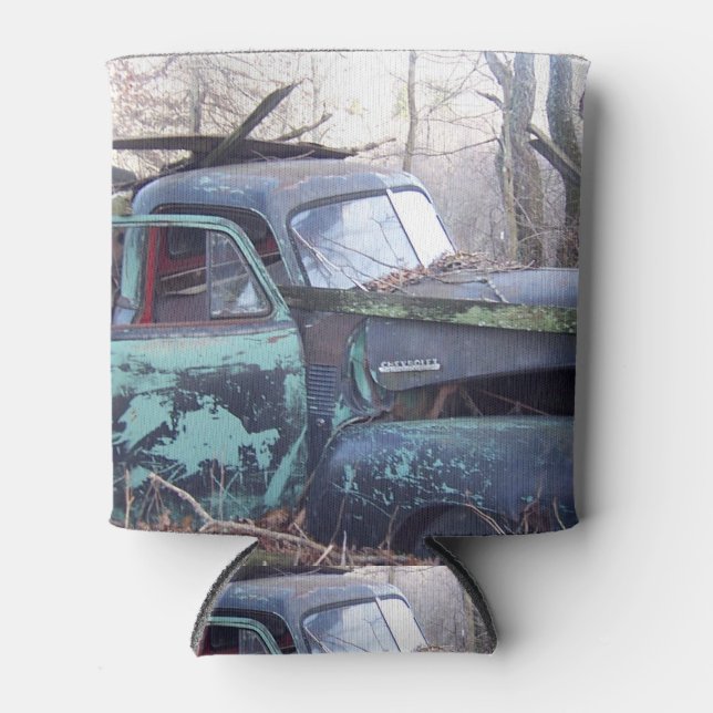 Abandoned Old Retro Truck Can Cooler (Front)