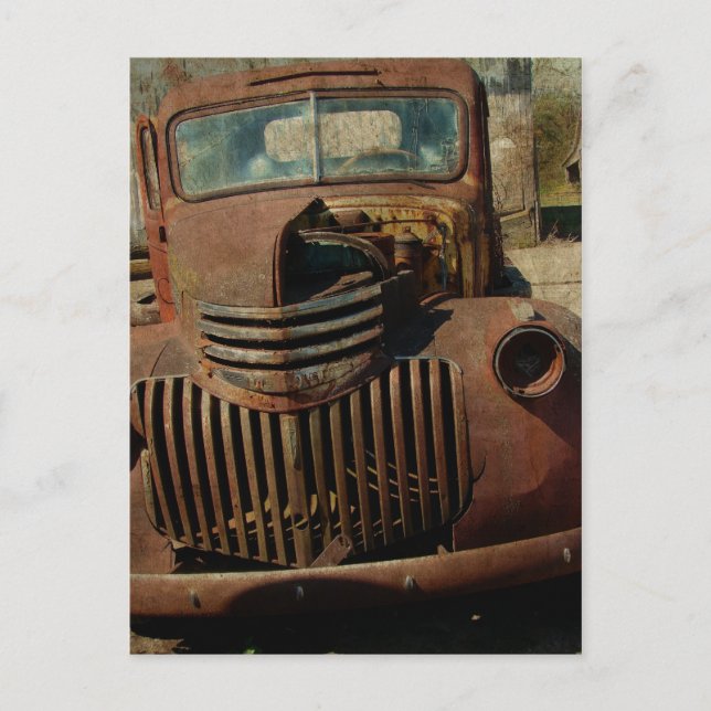 Abandoned Old Truck Postcard (Front)
