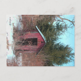 Abandoned Outhouse Postcard