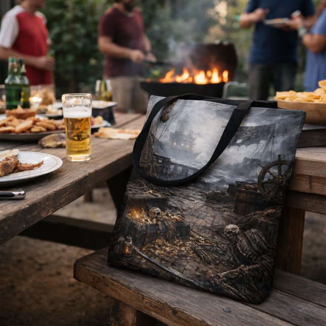 Abandoned Port — Pirate Harbor Scene Poster Tote Bag (Creator Uploaded)