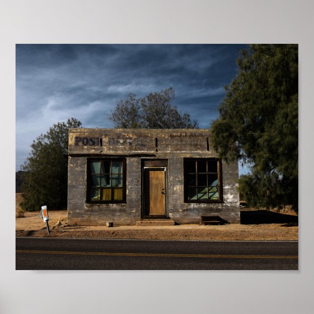 Abandoned Post Office in Kelso California Poster (Front)