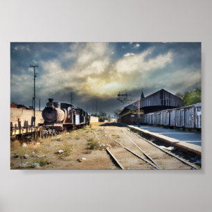 Abandoned Railroad Station Poster