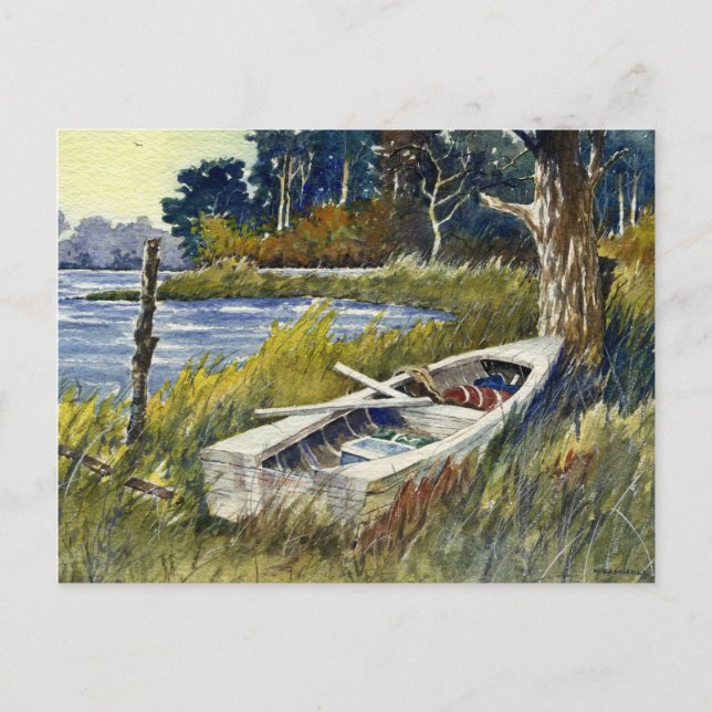 Abandoned Rowboat- postcard (Front)