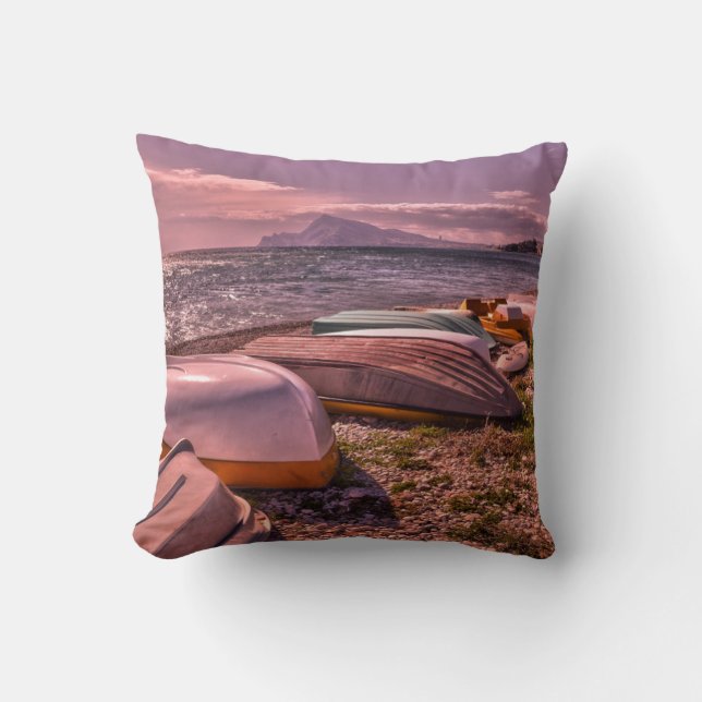 Abandoned Rowing Boats | L'Olla Beach, Altea Cushion (Front)