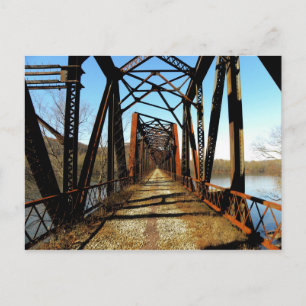 Abandoned RR Bridge Postcard