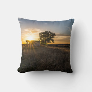 Abandoned Shed Colorado Sunset Cushion