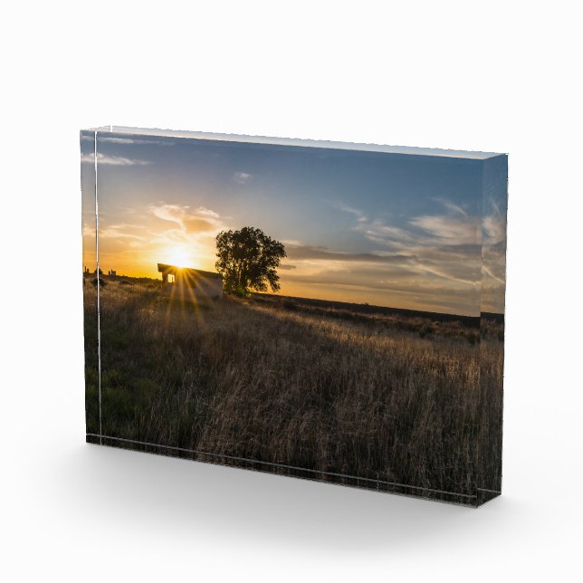 Abandoned Shed Colorado Sunset Photo Block (Right)