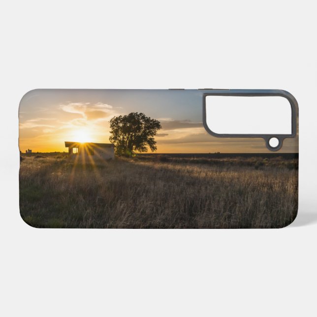Abandoned Shed Colorado Sunset Samsung Phone Case (Back Horizontal)
