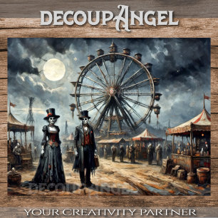 Abandoned Theme Park - Decoupage -  Tissue Paper