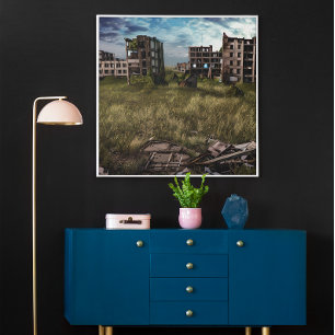 Abandoned Urban Post Apocalyptic Art Canvas Print