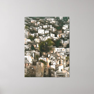 Abandoned Village Of Kayakoy Fethiye Landscape Art Canvas Print