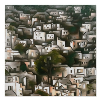 Abandoned Village Of Kayakoy Fethiye Landscape Art Poster