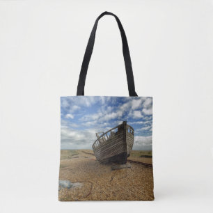 Abandoned Wooden Fishing Boat   Dungeness Tote Bag