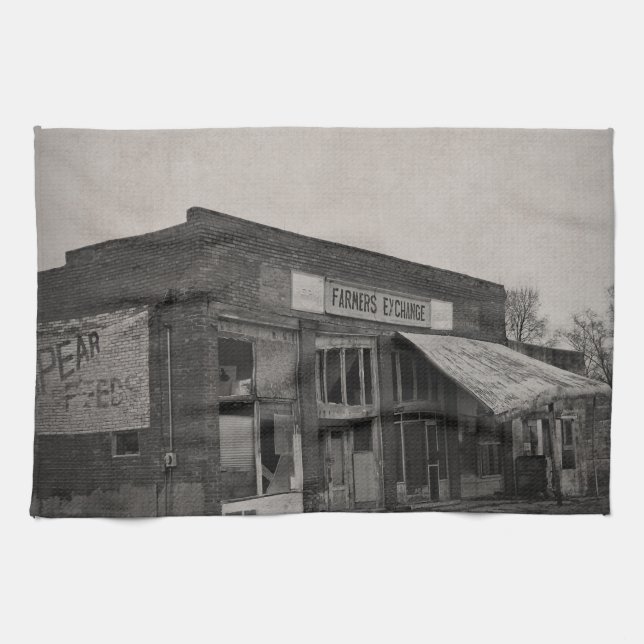 Abanoned Feed Store Tea Towel (Horizontal)