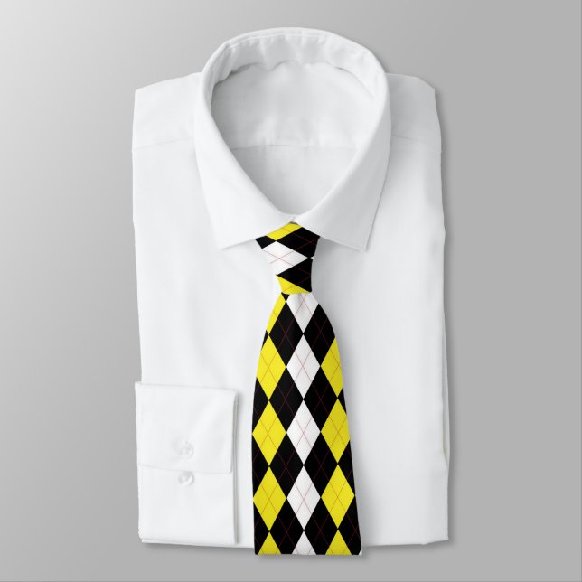 Abba Zabbabuzz Argyle Tie (Tied)