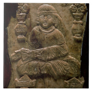 Abbasid Plaque, Iraq or Iran, 12th century (ivory) Tile