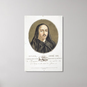 Abbe de Suger (1082-1151) from 'Portraits des gran Canvas Print