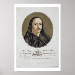 Abbe de Suger (1082-1151) from 'Portraits des gran Poster