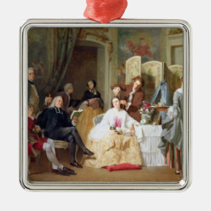 Abbe Prevost reading 'Manon Lescaut', 1856 Metal Tree Decoration