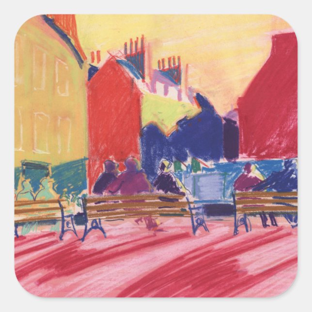 Abbey Churchyard Bath Square Sticker (Front)