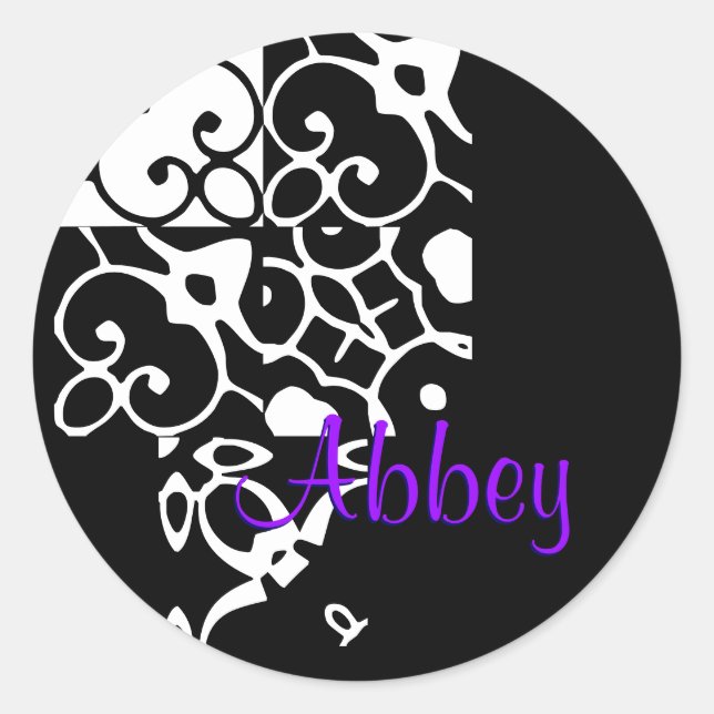 Abbey Designer Name I Sticker (Front)