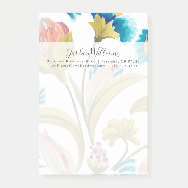 Abbey Floral Tiles - Spring Flowers Post-it Notes (Front)