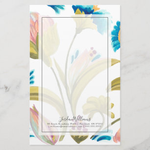 Abbey Floral Tiles - Spring Flowers Stationery