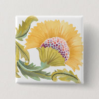 Abbey Floral Tiles - Yellow