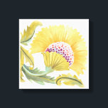 Abbey Floral Tiles - Yellow Canvas Print<br><div class="desc">Abbey Floral Tiles VII by June Erica Vess. Features an up-close image of a golden-yellow flower.</div>