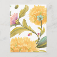 Abbey Floral Tiles - Yellow Flowers