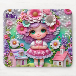 ABBEY ~ Happy Birthday ~ Storybook Girl ~ Mouse Pad