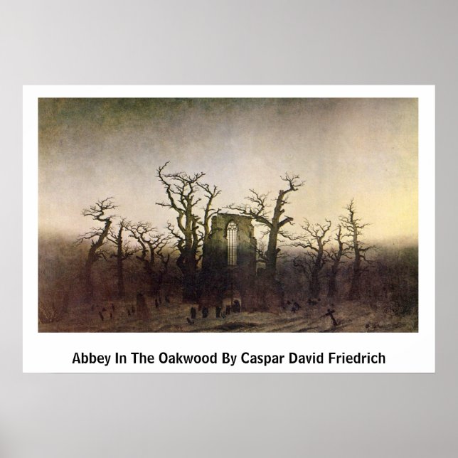 Abbey In The Oakwood By Caspar David Friedrich Poster (Front)