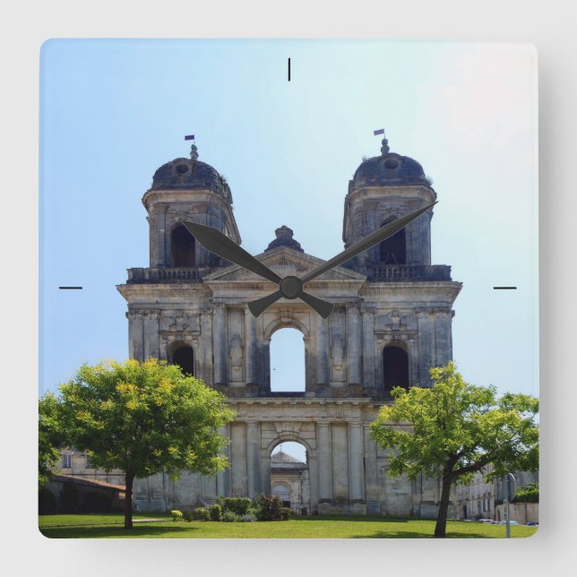 Abbey of Saint-Jean-d'Angély.  Square Wall Clock (Front)