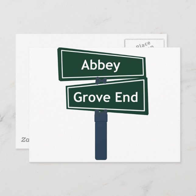 Abbey Road and Grove End Road Street Sign Postcard (Front/Back)