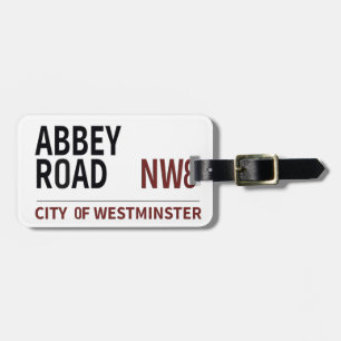 abbey road england london sign luggage tag