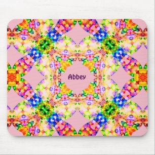 ABBEY ~ Sweet Pastel Pattern ~ Personalised Mouse Pad