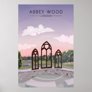 Abbey Wood London Travel Poster